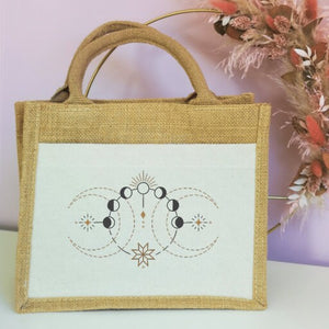 Jutetasche| Sonne und Mond| Einkaufstasche| Geschenk - GlamourDesign