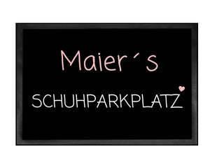 Fußmatte | Schuhparkplatz| personalisierbar mit Familiennamen - GlamourDesign
