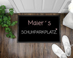 Lade das Bild in den Galerie-Viewer, Fußmatte | Schuhparkplatz| personalisierbar mit Familiennamen - GlamourDesign
