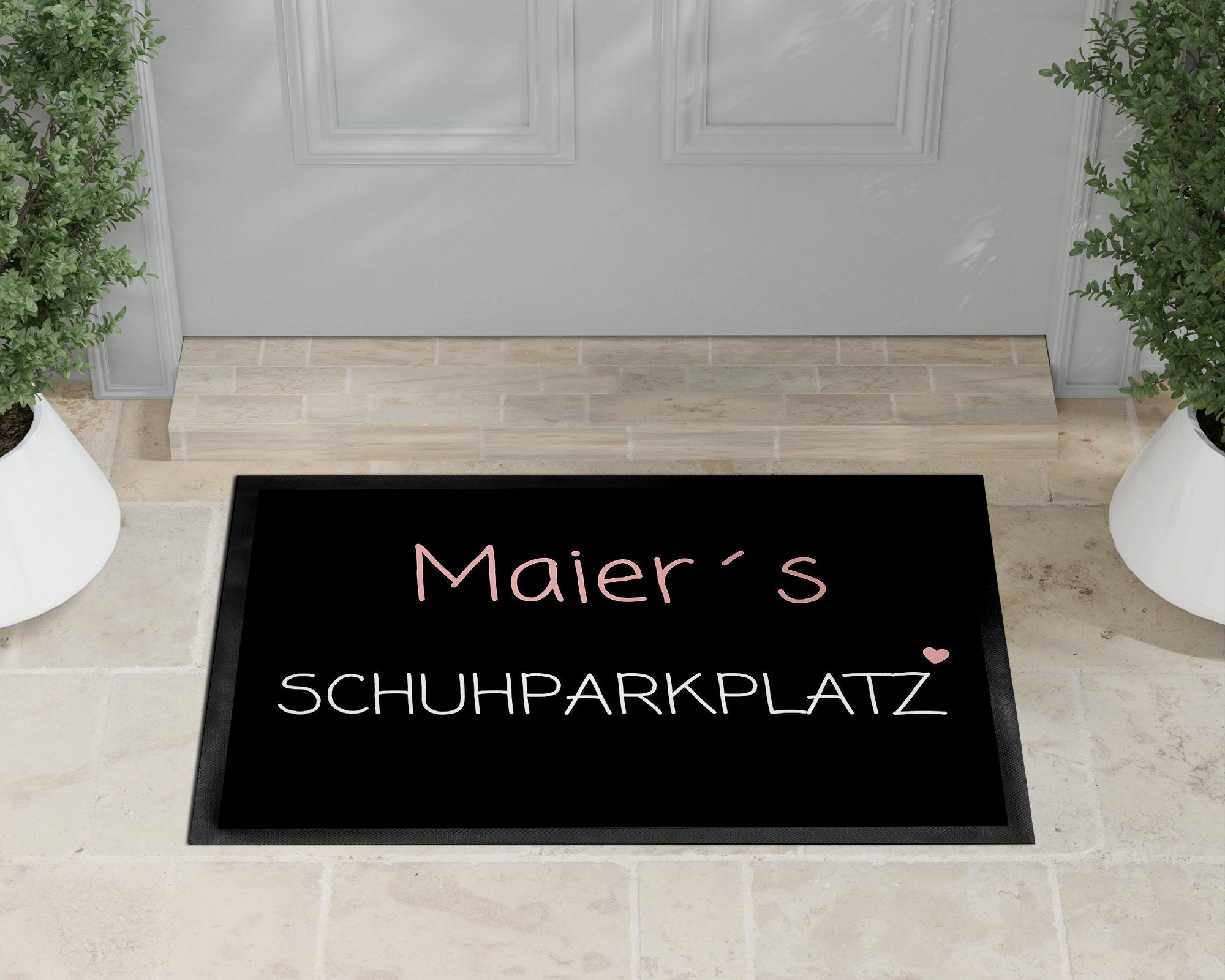 Fußmatte | Schuhparkplatz| personalisierbar mit Familiennamen - GlamourDesign